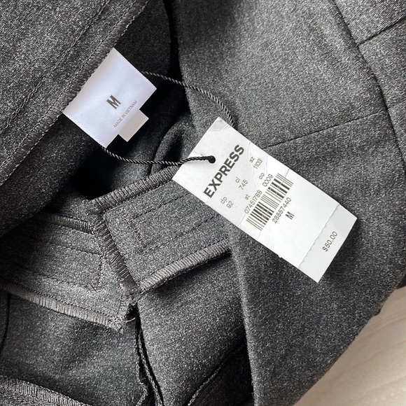 Express High Rise Skinny Ankle Pull-On Dress Pants - Picture 4 of 9